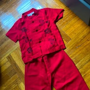 Beautiful Chinese New Year outfit in royal red.